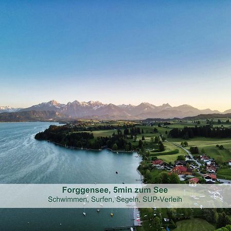 Chalet - Ferienwohnungen - Biohof Stoeger - Panoramasuedbalkon - Grandiose Aussicht Auf See, Berge Und Schloss Neuschwanstein Rieden Exterior foto