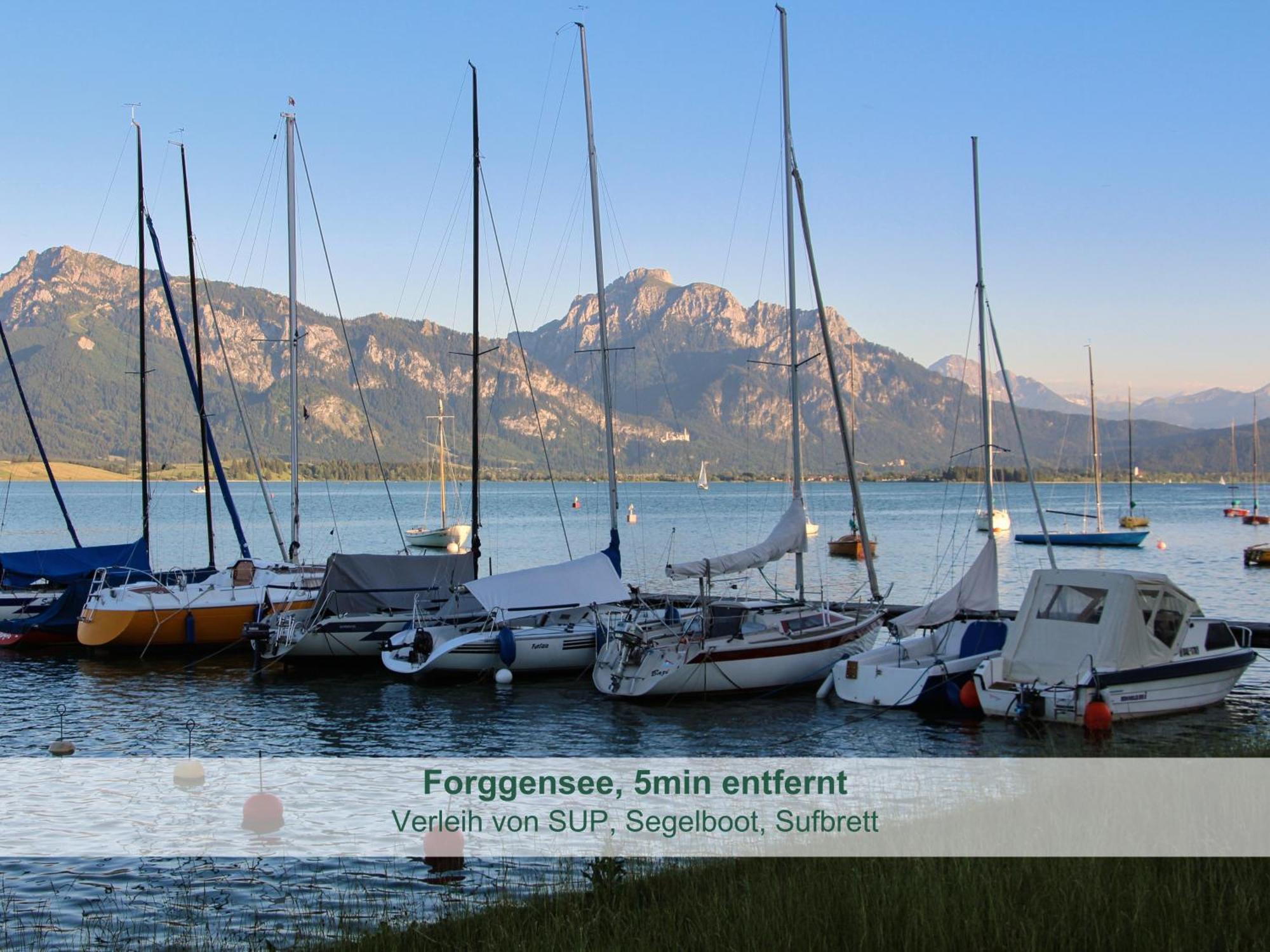Chalet - Ferienwohnungen - Biohof Stoeger - Panoramasuedbalkon - Grandiose Aussicht Auf See, Berge Und Schloss Neuschwanstein Rieden Exterior foto